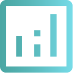 Bar graph on a paper icon