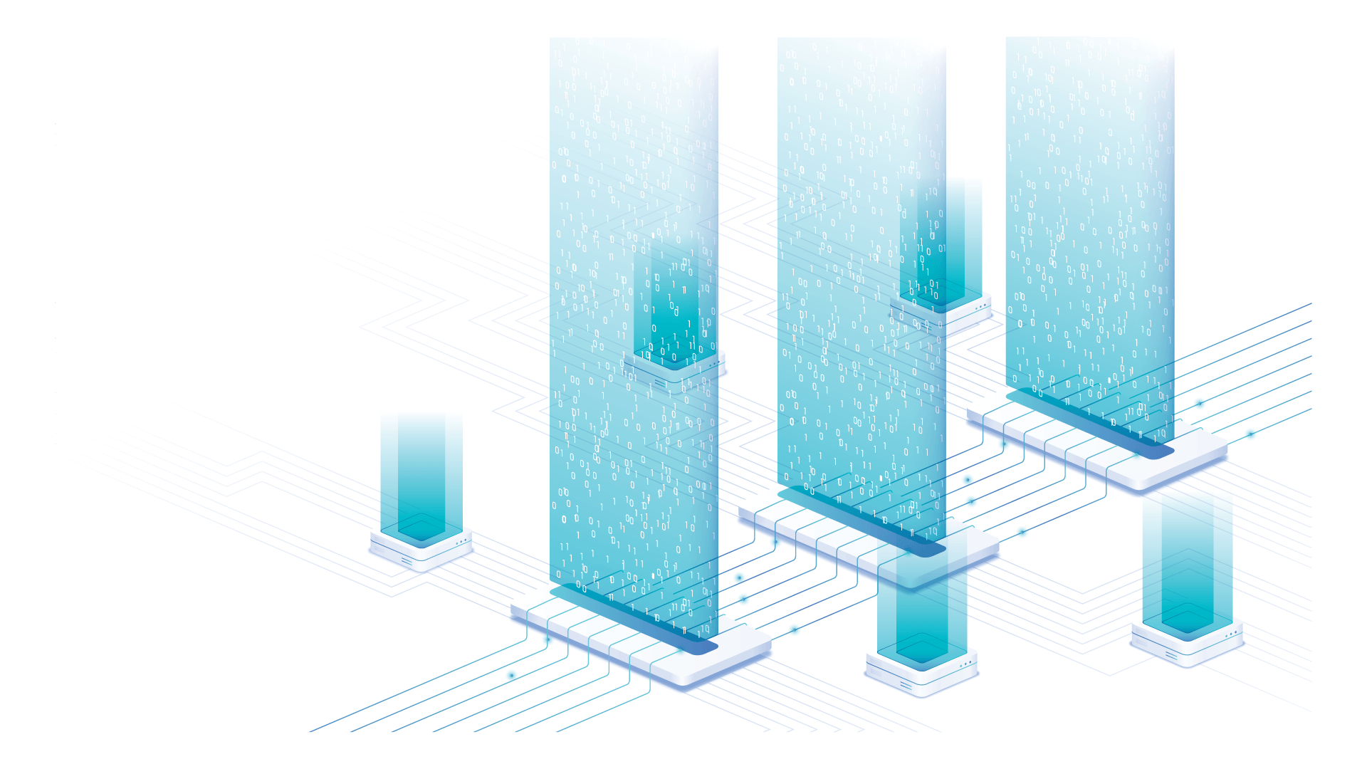 Illustration of secure data infrastructure representing European AI data storage and processing