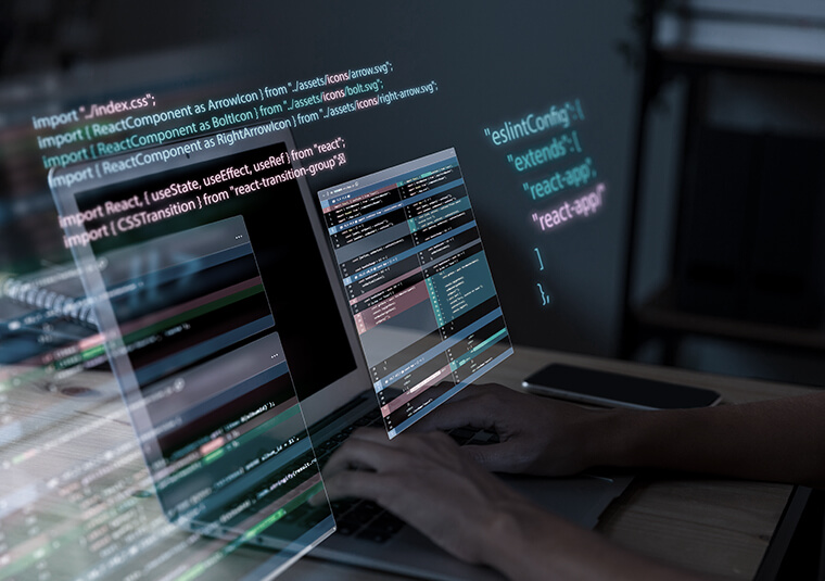 screen with code